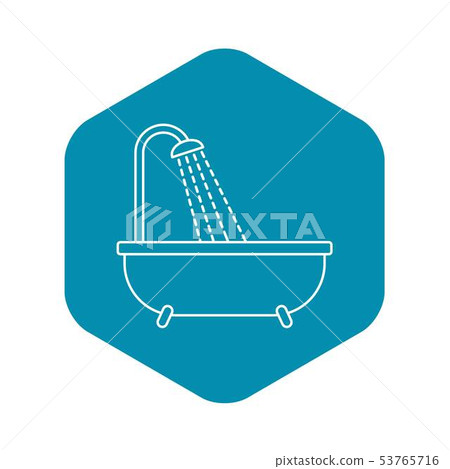 Shower icon, outline style 53765716
