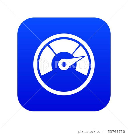 Speedometer icon digital blue Speedometer icon digital blue 53765750