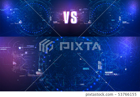 Icon with vs blue background for futuristic design Icon with vs blue background for futuristic design 53766155