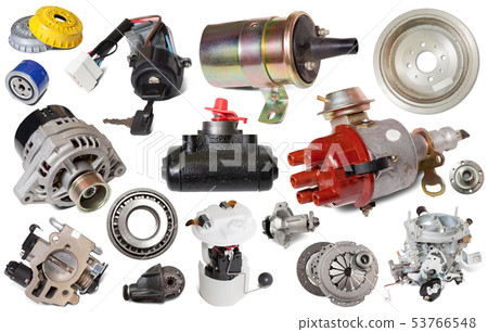 car repair parts isolated car repair parts isolated 53766548
