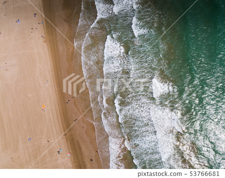 Top view of sand beach Top view of sand beach 53766681