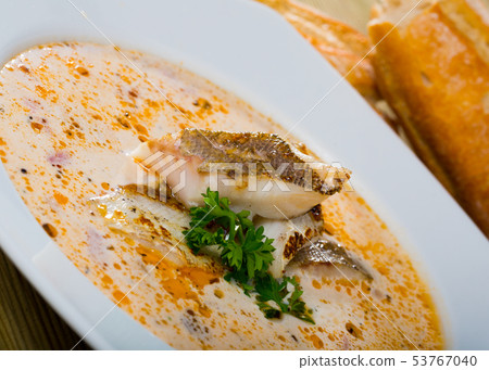 Cod chowder with vegetables Cod chowder with vegetables 53767040