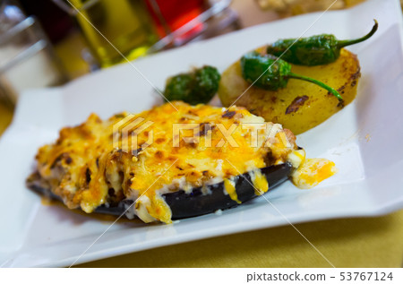 Eggplant stuffed with meat and bechamel 53767124
