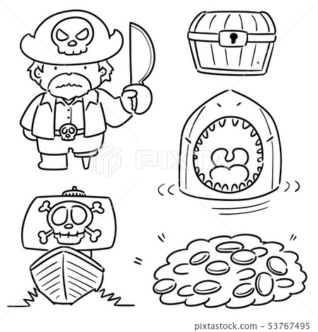 vector set of pirate vector set of pirate 53767495