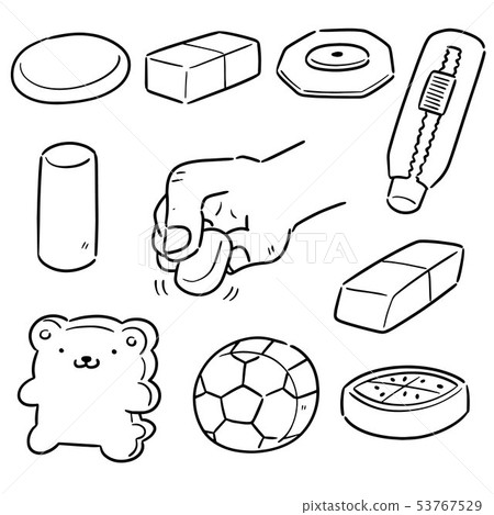 vector set of eraser vector set of eraser 53767529