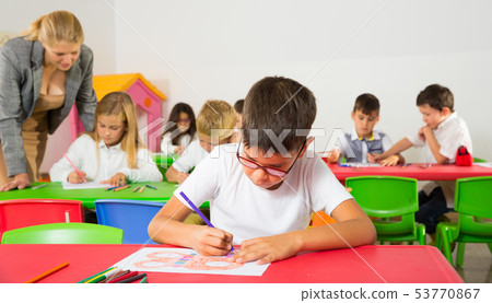 Portrait of boy student of primary school Portrait of boy student of primary school 53770867