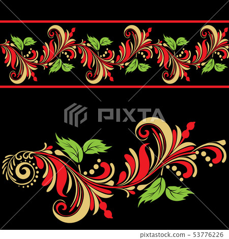 Floral Folk Ornament Floral Folk Ornament 53776226