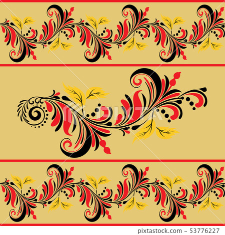 Floral Folk Ornament Floral Folk Ornament 53776227