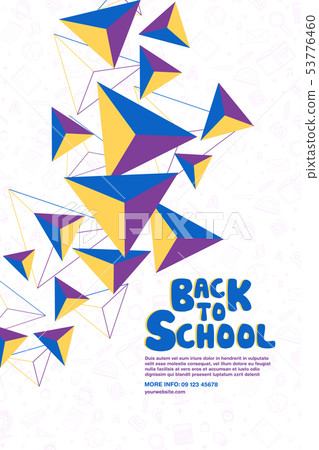 Colorful back to school information flyer template Colorful back to school information flyer template 53776460