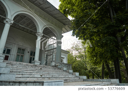 old white villa, retro architecture 53776609