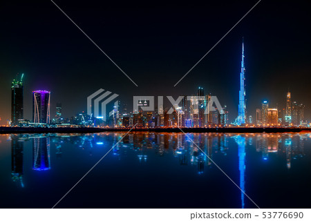 Night view in Dubai 53776690