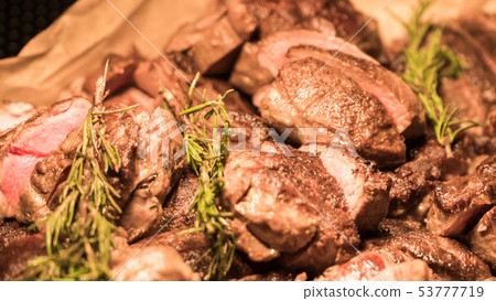 buffet is the meat under the lamp 53777719