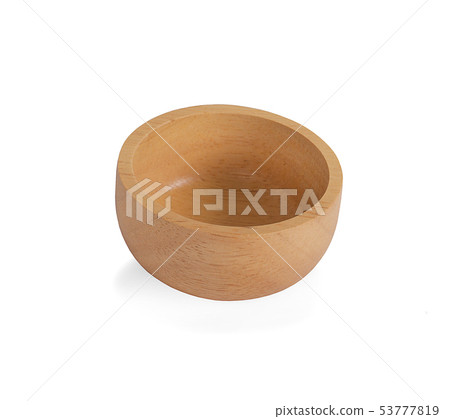 Wooden bowl. Isolated on white background 53777819
