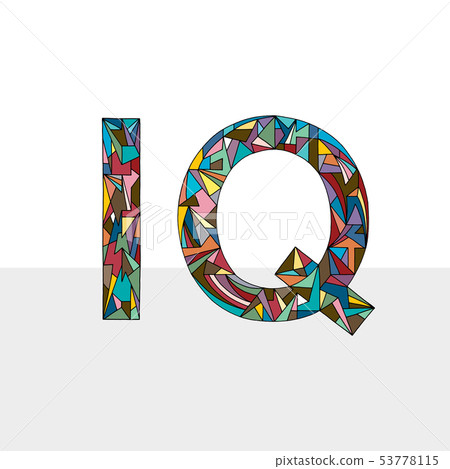 IQ hand drawn abbreviation vector illustration. Intelligence quotient font design IQ hand drawn abbreviation vector illustration. Intelligence quotient font design 53778115
