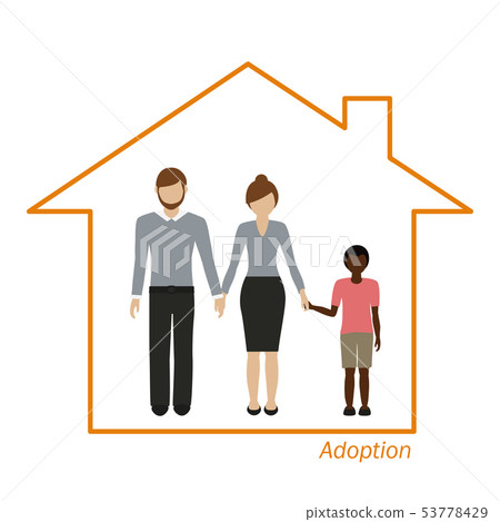 adoption of an african boy family in a house 53778429