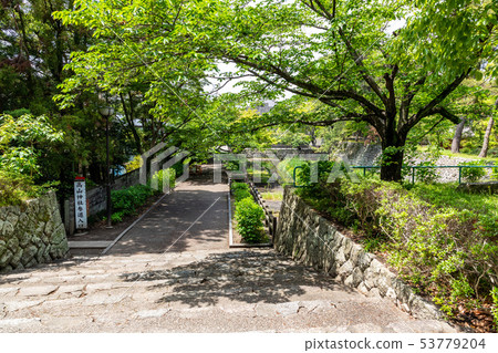 Honmaru entrance stone steps Tsu castle ruins 53779204