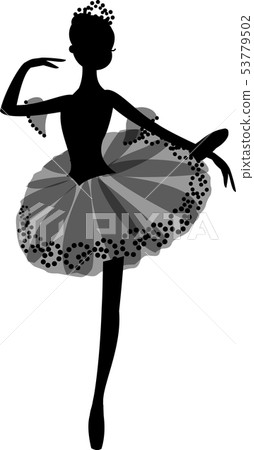 Ballet Ballerina Black Silhouette 53779502