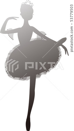 Ballet ballerina costume black silhouette gradient 53779503
