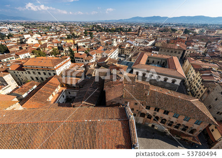 Aerial view of the Pistoia city - Tuscany Italy Aerial view of the Pistoia city - Tuscany Italy 53780494