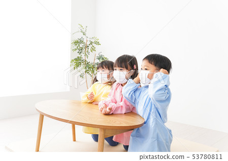 Children wearing masks Children wearing masks 53780811