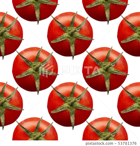 Colorful seamless pattern of red tomatos. 53781376