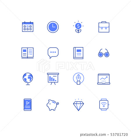 Business and management - line design style icons set 53781720