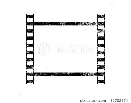 One old vintage frame of retro filmstrip One old vintage frame of retro filmstrip 53782574