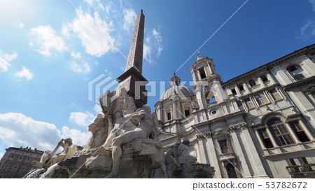 羅馬廣場納沃納噴泉的四河方尖碑/納沃納廣場，羅馬 53782672