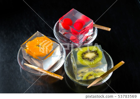 Fruit jelly Colorful sweet delicious fruit jelly Fruit jelly Colorful sweet delicious fruit jelly 53783569