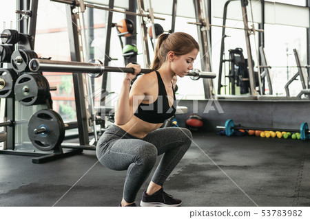 Athletic girl workout Athletic girl workout 53783982