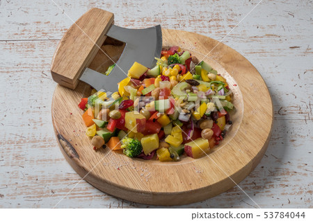 Salad Beautiful and colorful chopped salad 53784044