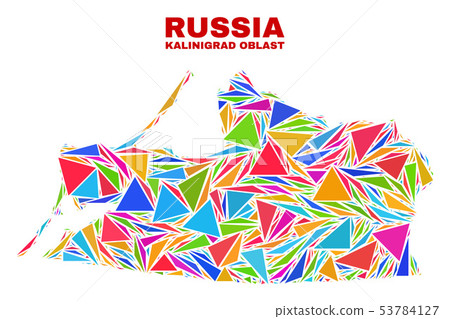 Kalinigrad Region Map - Mosaic of Color Triangles 53784127