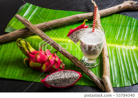 Delicious tropical fruit smoothie drink Delicious tropical fruit smoothie drink 53784340