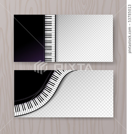 Design templates with top view Piano keys Design templates with top view Piano keys 53785013