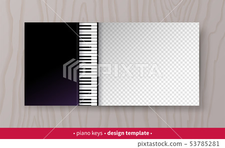 Vector design template with top view Piano keys Vector design template with top view Piano keys 53785281