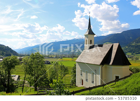 Nice church in Kaprun, city in Austria Nice church in Kaprun, city in Austria 53785310