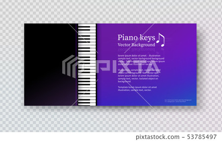Vector design template with Piano keys  Vector design template with Piano keys  53785497