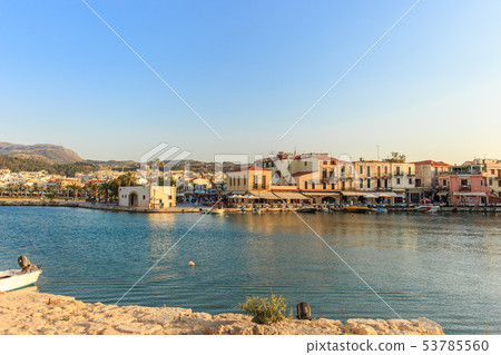 The old venetian port in Rethymno, Crete island, Greece 53785560