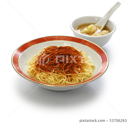Dumpling noodle and shrimp wonton 53786263