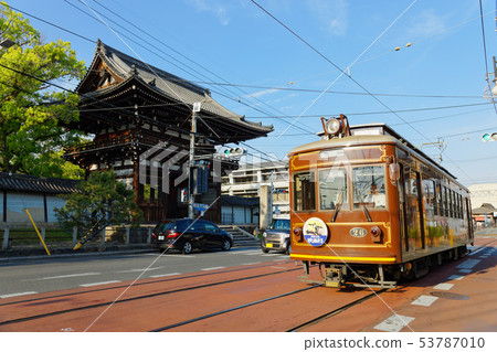 Tramway passing through Koryu-ji Temple Tramway passing through Koryu-ji Temple 53787010