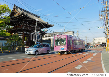 Tramway passing through Koryu-ji Temple Tramway passing through Koryu-ji Temple 53787011