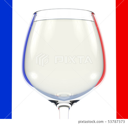 empty wine glass with white wine 53787373