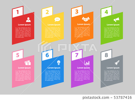 Infographic design business concept with 8 steps 53787416