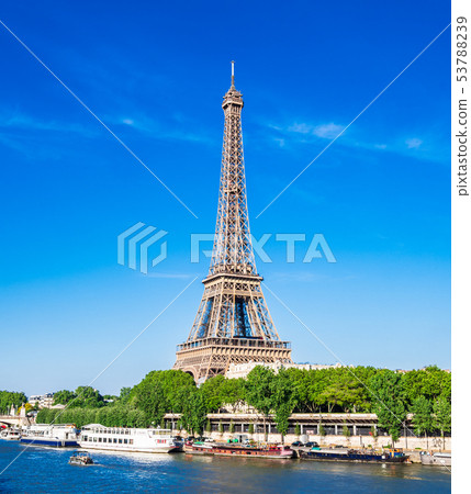 World Heritage Paris Seine River Eiffel Tower 53788239
