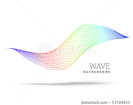 Abstract waves from lines. Blend design. Vector illustration on white 53789925