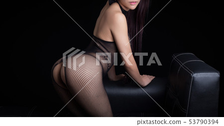 sexy young woman model in sexy black lingerie sexy young woman model in sexy black lingerie 53790394