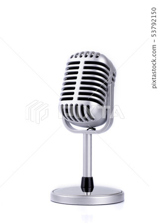 Retro microphone isolated on white background 53792150