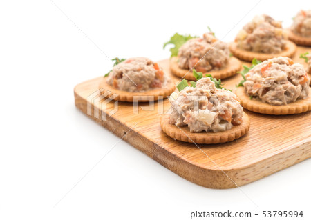 tuna salad with cracker 53795994