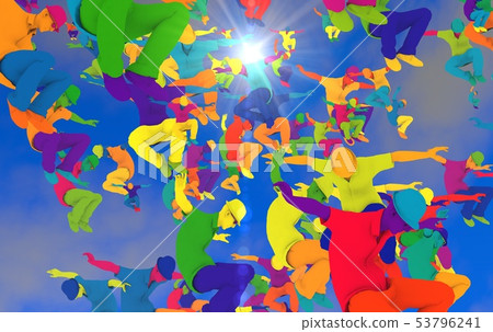 Colorful people 53796241