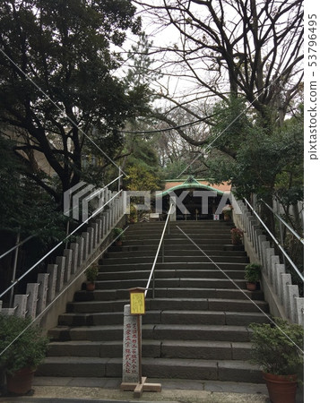 Mita Hachiman Shrine Stone steps 53796495
